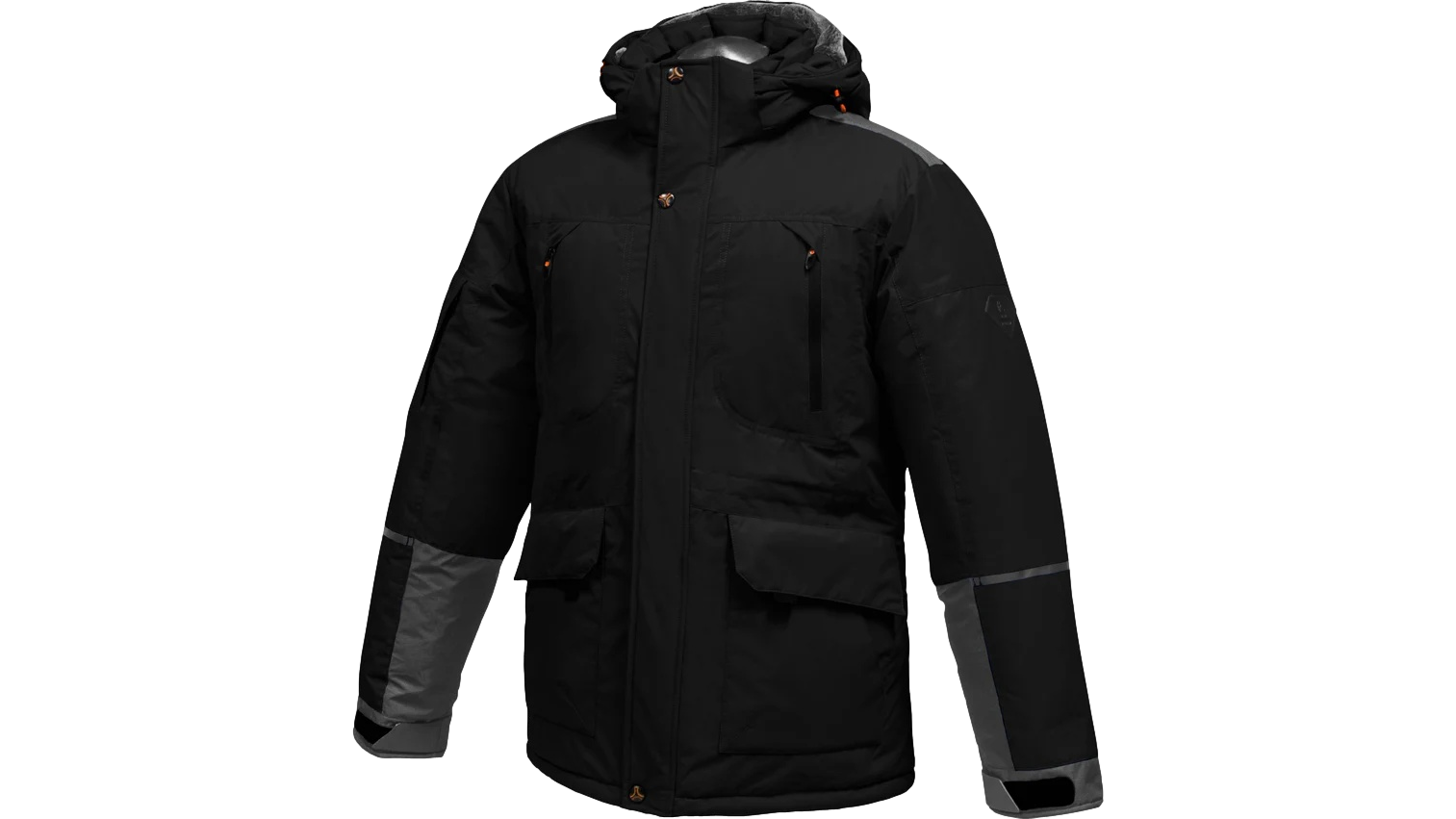 Manteau Parka Homme J Whistler Taille S - Noir, Doublé, Capuche, Fourrure Synthétique