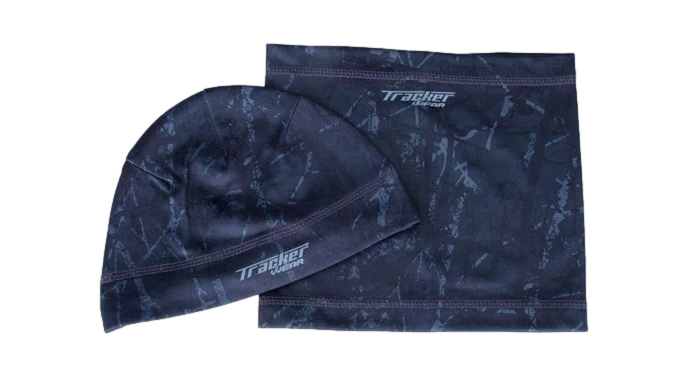 Ensemble tuque et cache-cou camo noir Tracker
