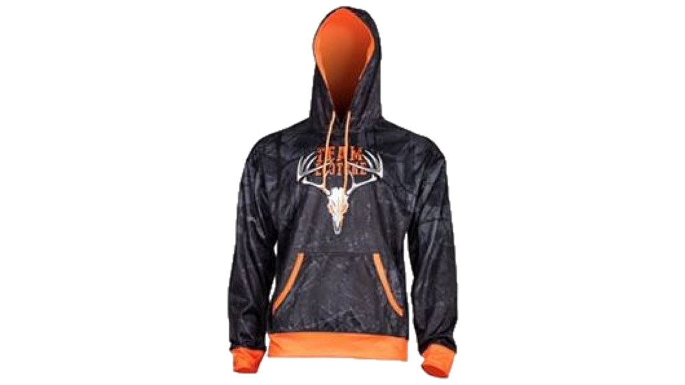 Chandail kangourou Team Écotone noir et orange homme par Écotone