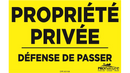 Affiches Propriété privée défense de passer Pronature
