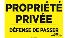 Affiches Propriété privée défense de passer Pronature