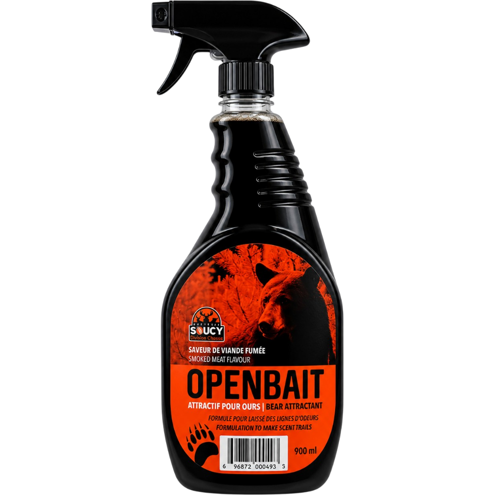 Attractif Pour Ours "Open Bait" À Saveur De Viande Fumée – 900 ml Par Meunerie Soucy