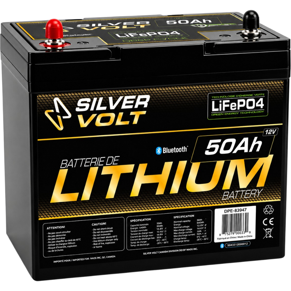 Batterie Au Lithium Rechargeable "LiFePO4" – 50A Par Silver Volt
