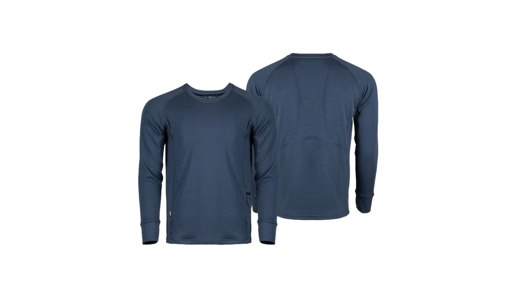 Chandail de base bleu chauffant par Fieldsheer