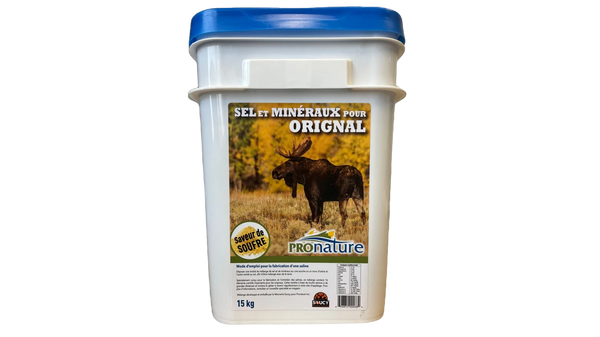Chaudière de sel et minéraux pour orignaux - 15 kg PAR MEUNERIE SOUCY