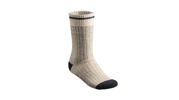 Chaussettes de laine mérino rayées noir unisexe par Coldfield