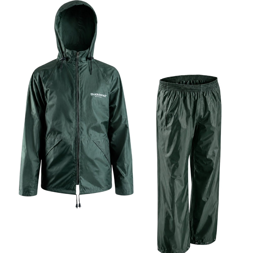 Ensemble De Pluie "Imperméable" Kaki Pour Enfant Par Buckland Outfitters