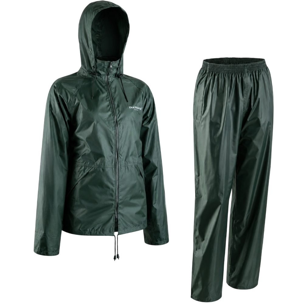 Ensemble De Pluie "Imperméable" Kaki Pour Femme Par Buckland Outfitters
