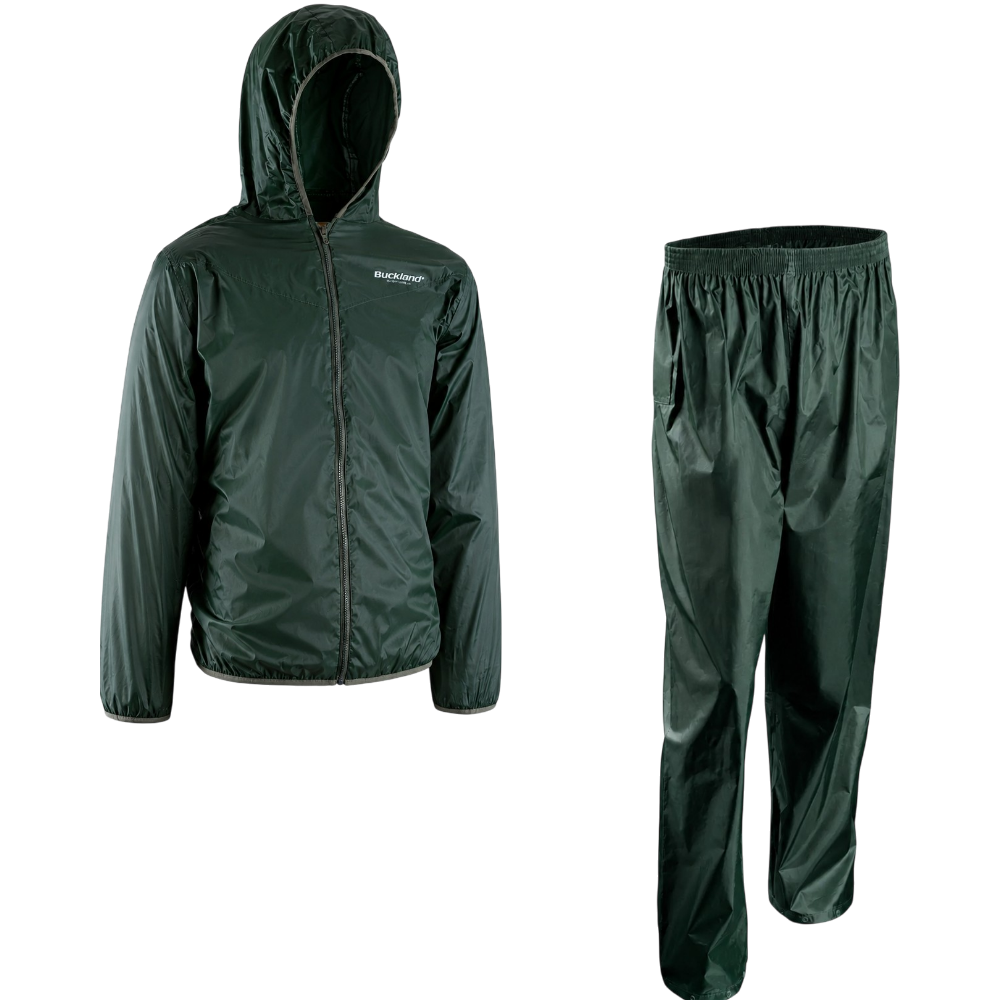 Ensemble De Pluie "Imperméable" Kaki Pour Homme Par Buckland Outfitters