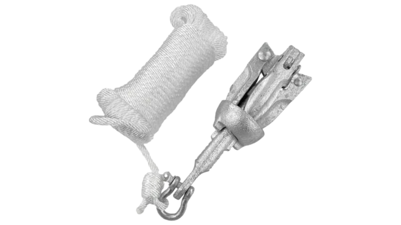 Ensemble d'ancre pliante 1.5 lbs avec corde de 30 pi PAR BLUE DOG MARINE