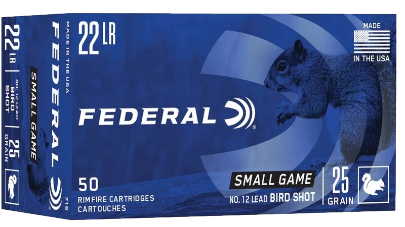 FEDERAL BIRD SHOT .22 CAL LONG RIFLE 25GR. NO.12