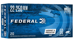 Munitions Varmint & Predator 22-250 REM Par Federal