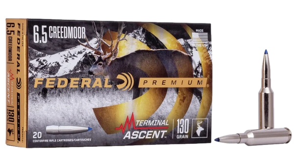 Munitions Federal Premium cal. 6"5 CREEDMORE 130 gr. Terminal Ascent