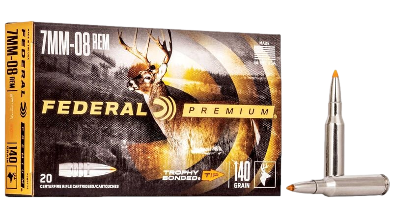 Munitions cal.7mm-08 REM 140gr Trophy bonded Federal
