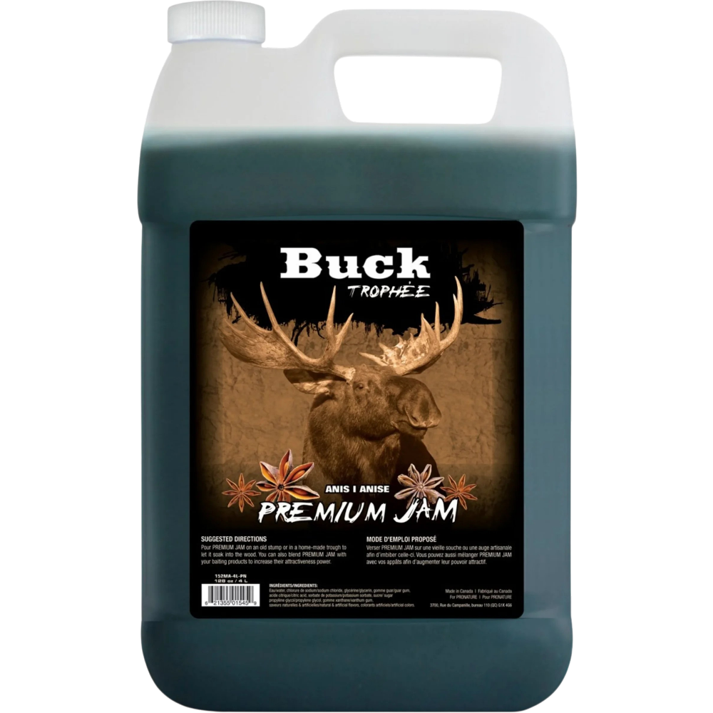 Gelée Premium Jam Pour Orignal À Saveur Anis – 4 L Par Buck Trophée