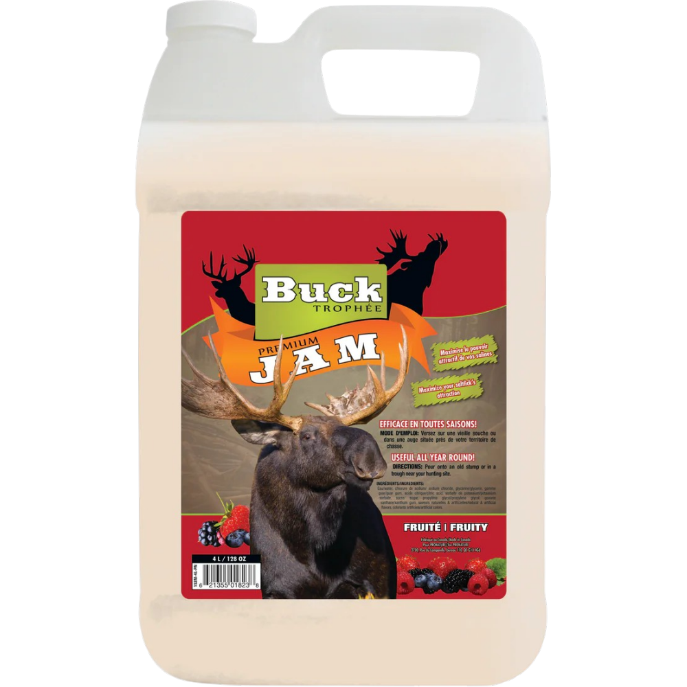 Gelée Premium Jam Pour Orignal À Saveur Fruitée – 4 L Par Buck Trophée