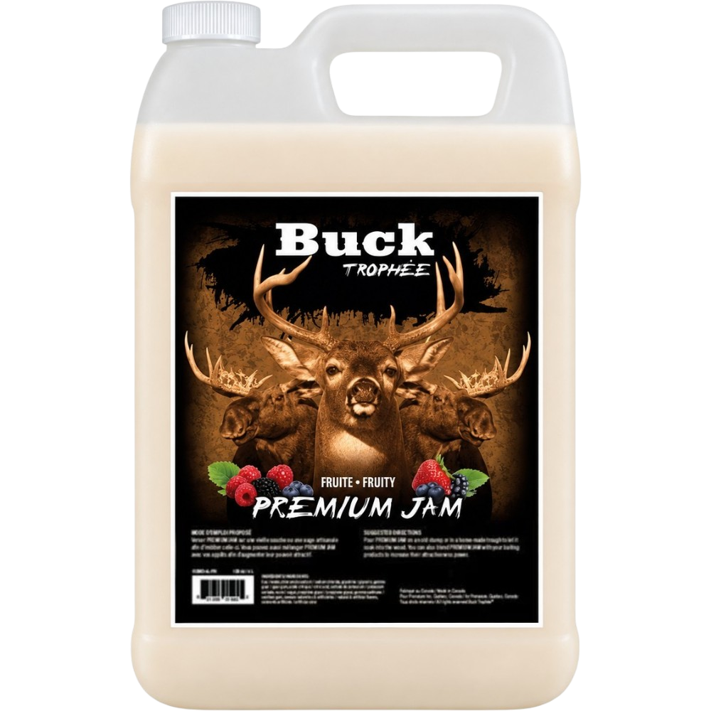Gelée Sucrée Et Salée "Premium Jam" Pour Chevreuil/Orignal À Saveur Fruitée – 4 L Par Buck Trophée