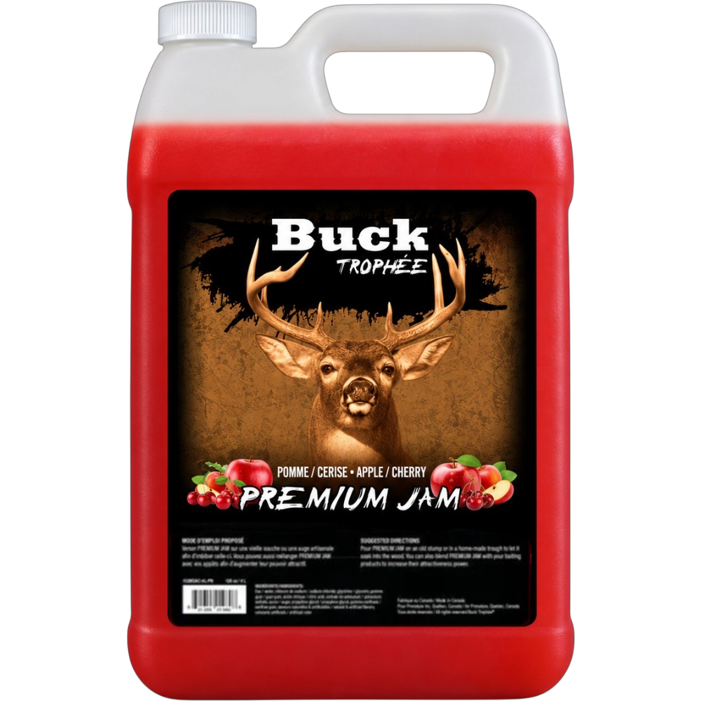 Gelée Sucrée Et Salée "Premium Jam" Pour Chevreuil À Saveur Pomme/Cerise – 4 L Par Buck Trophée