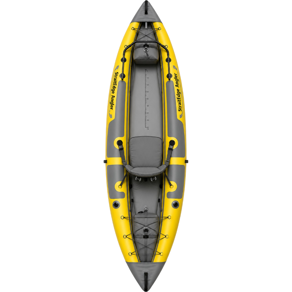 Kayak Gonflable "Strait Edge" Avec Pompe – Jaune Et Gris Par Pelican