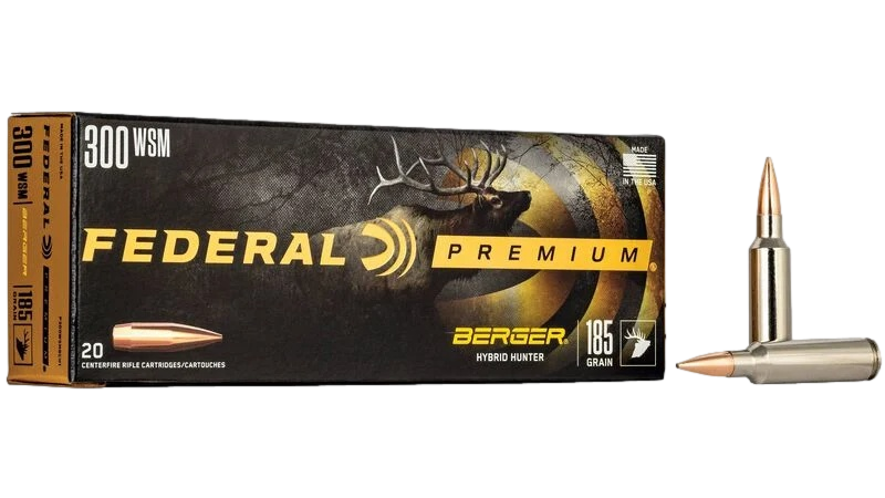 Munitions cal.300WSM 185gr berger hybrid hunter Federal