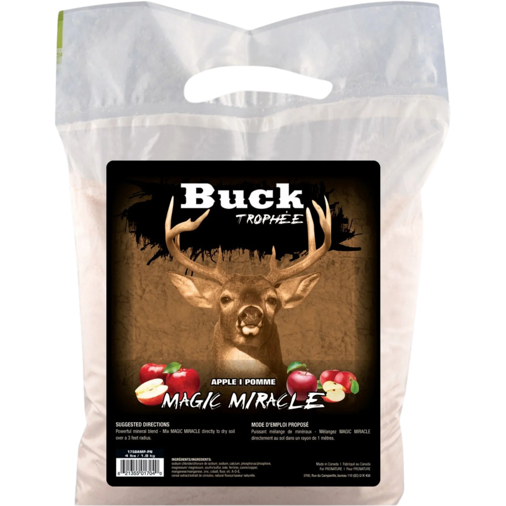 Poudre Volatile “Magic Miracle“ Pour Chevreuil À Saveur De Pomme – 1,8 kg Par Buck Trophée