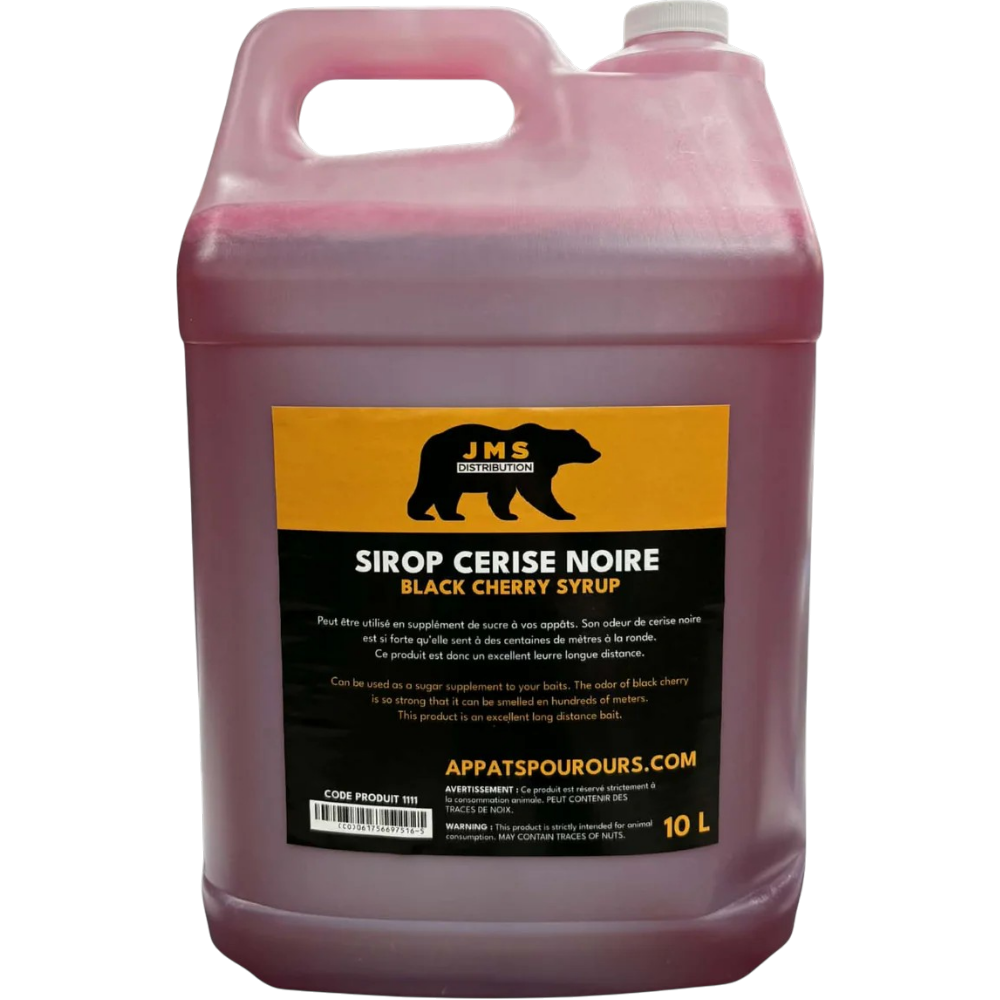 Sirop Protéiné "Black Cherry" Pour Ours – 10 L Par JMS Distribution