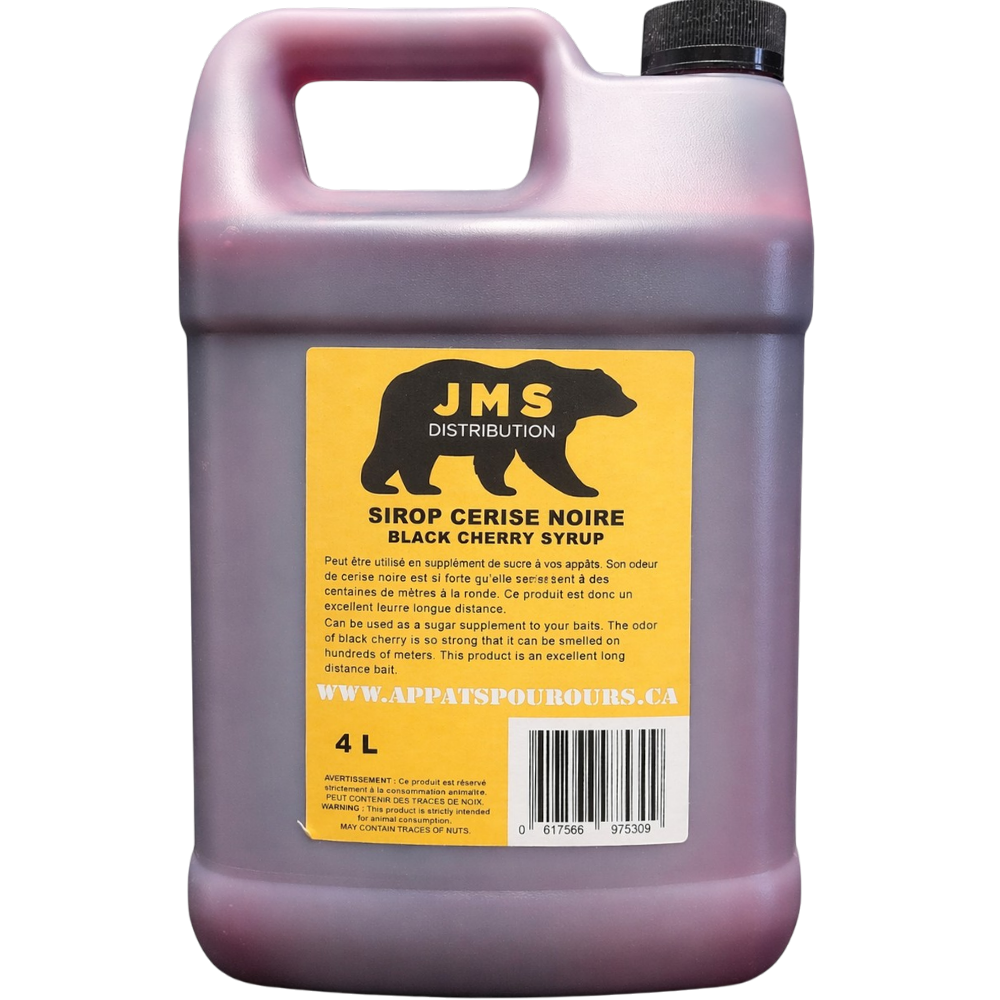 Sirop Protéiné "Black Cherry" Pour Ours – 4 L Par JMS Distribution