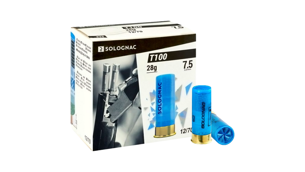 SOLOGNAC 12 GA 2 ¾''#7.5 T100 12G 1OZ STEEL 1460FPS