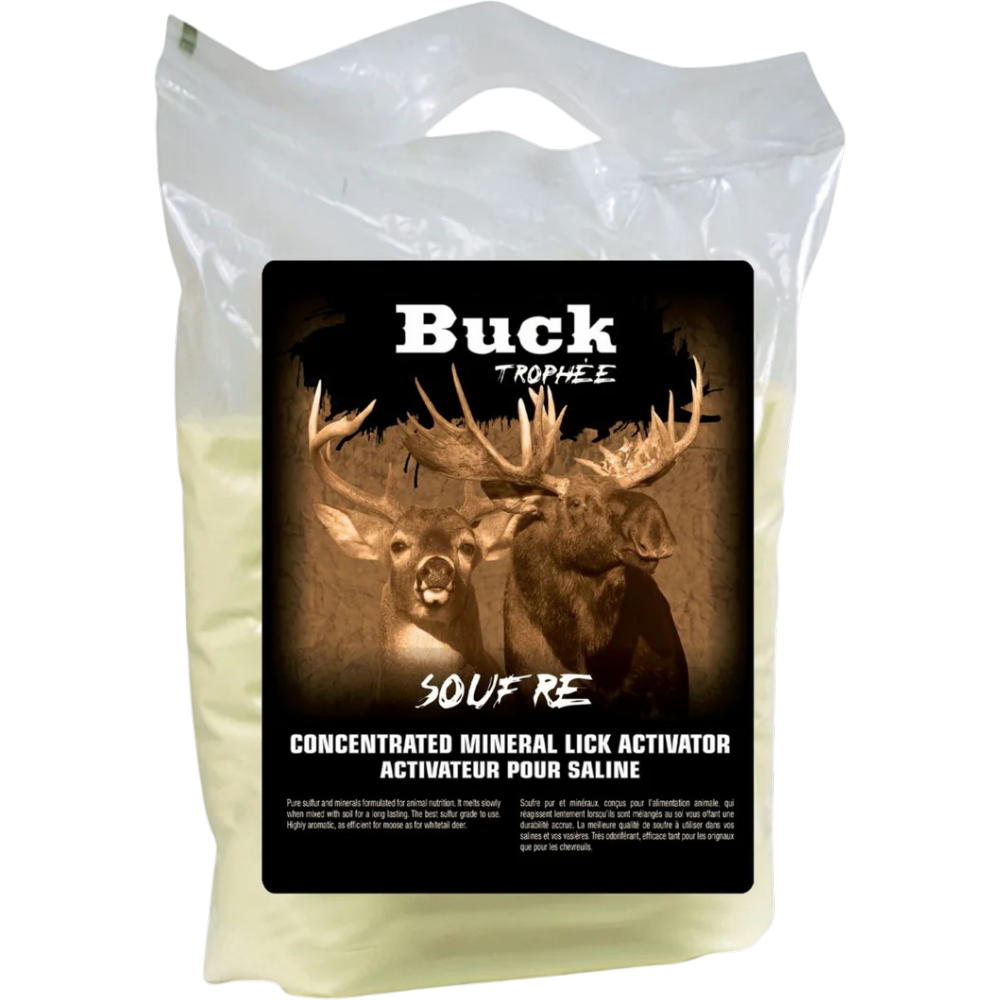 Soufre "Premium" Pour Orignal Et Chevreuil – 2.5 kg Par Buck Trophée