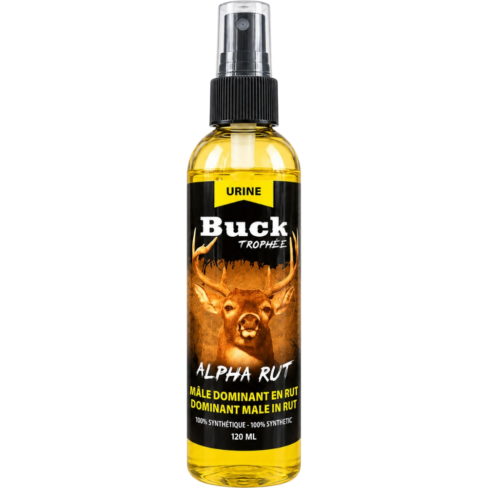 Urine synthétique de mâle dominant en rut pour chevreuil "Alpha Rut" – 120 ml Par Buck Trophée