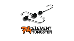 Tête de jig wolly noir par 74th Element Tungsten