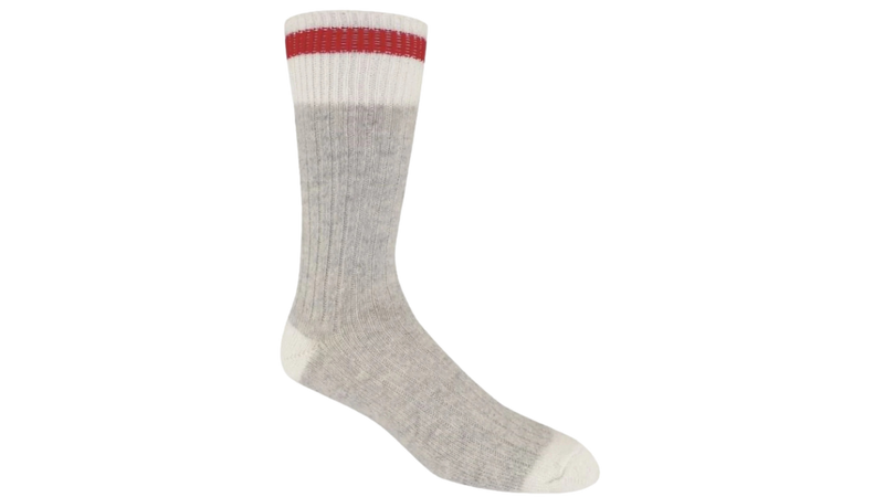 Chaussettes de laine gris/rouge médium Par Coldfield