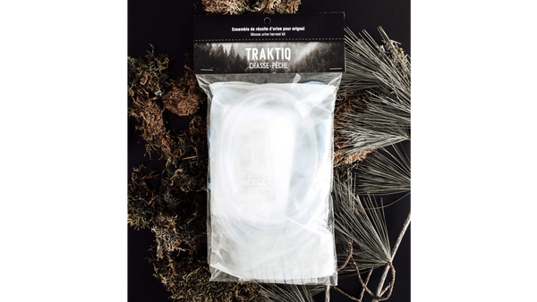 Ensemble pour récolte d'urine pour orignal par Traktiq