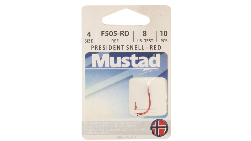 Hameçons montés rouge President par Mustad
