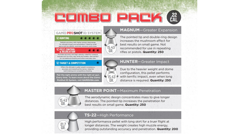Plombs calibre .22 Combo Pack de Gamo