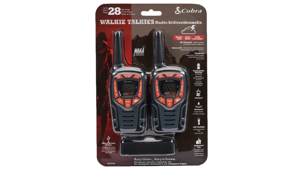 Ensemble de deux Radio Bidirectionnelle (Walkie Talkies) 45 km ACXT545 Cobra