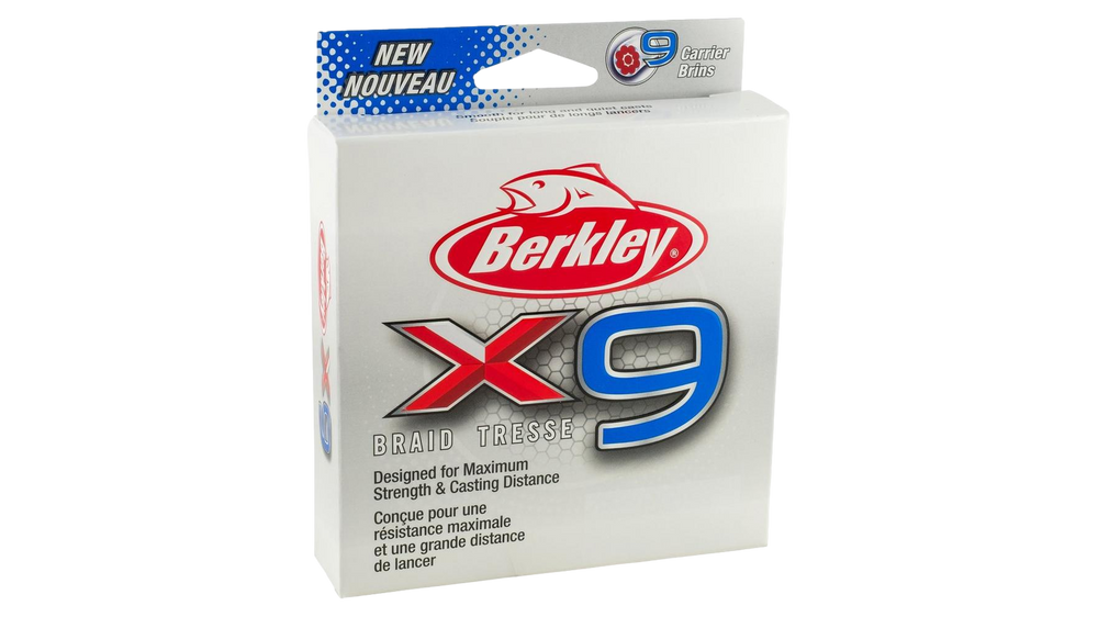 Fil tressé X9 20LBS/165YDS low-vis vert par Berkley