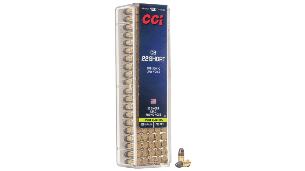 CCI CB .22 short sub-sonic low noise ammunition. Pest control.