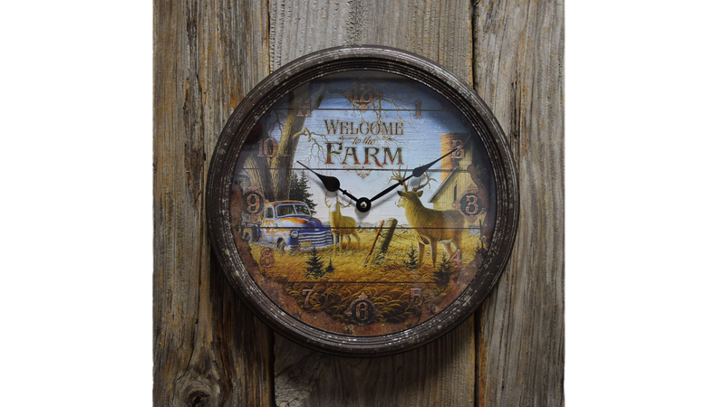 Horloge murale Chevreuil en étain