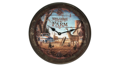 Horloge murale Chevreuil en étain
