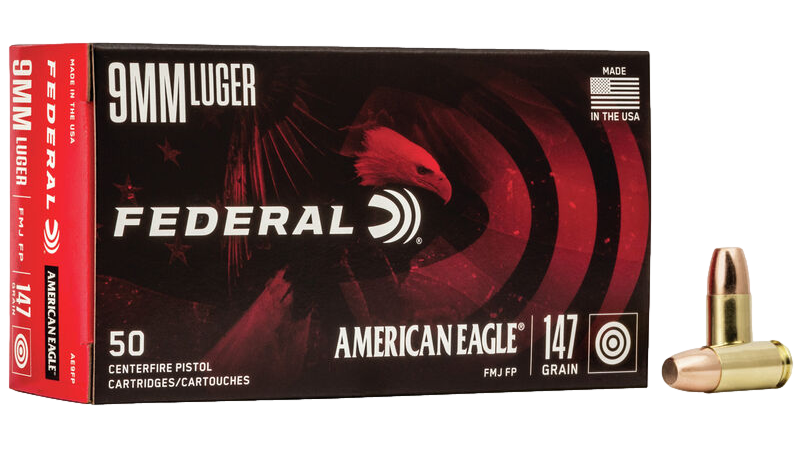 AMERICAN EAGLE 9MM LUGER 147GR. FULL METAL (50)