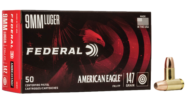 Munitions 9mm Luger FMJ FP 147 gr. de Federal