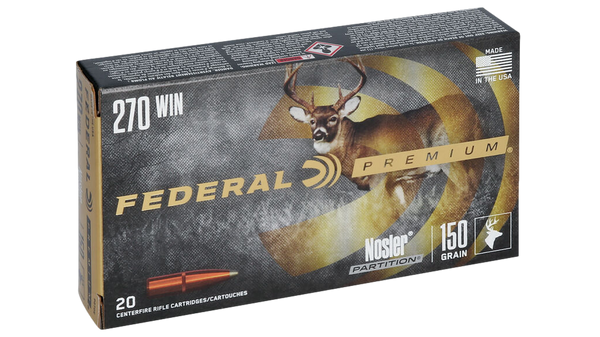 Munitions Federal Premium 270 WIN 150gr Nosler Partition