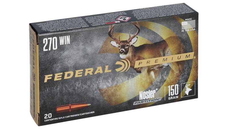 Munitions Federal Premium 270 WIN 150gr Nosler Partition