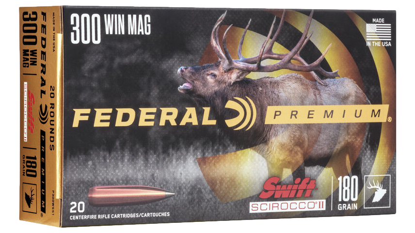 Munitions cal.300WIN MAG 180gr swift scirocco Federal