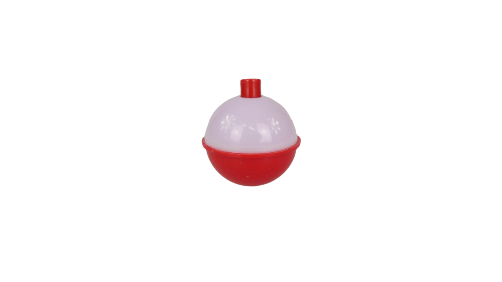 Red and white plastic floats