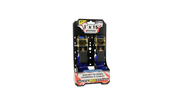 2 pack 1'' x 15' ratchet tie down