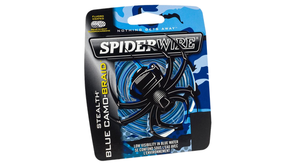Fil à pêche tressé BLUE CAMO Stealth par SpiderWire