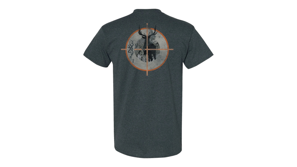 T-shirt Browning crosshair buck S/S dark heather Brow