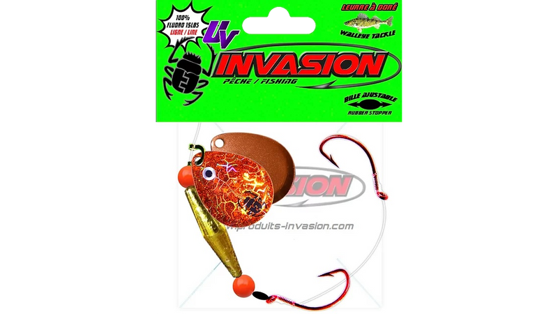 Invasion walleye harness with Hooks #4 / Colorado #3